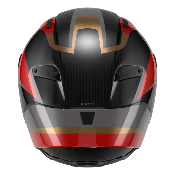 Nolan X-804 RS Ultra Carbon Lesmo full-face helmet in Red/Grey/Gold