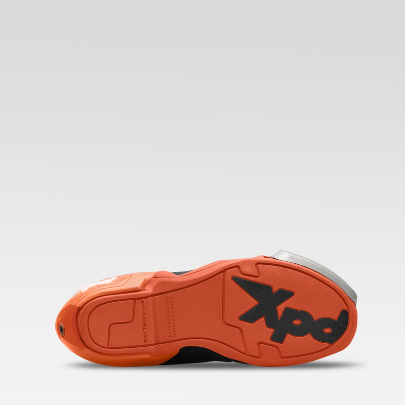XPD X10-R men's motorcycle boots in black and orange