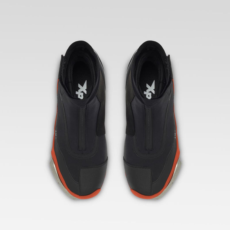XPD X10-R men's motorcycle boots in black and orange