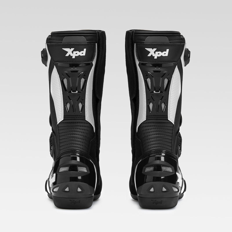 XPD XP-Mode men's motorcycle boots in black and white