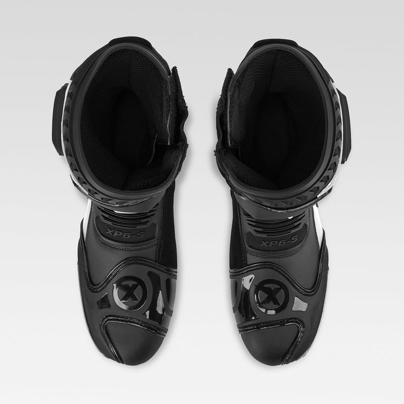 XPD XP6-S men's motorcycle boots in white and black