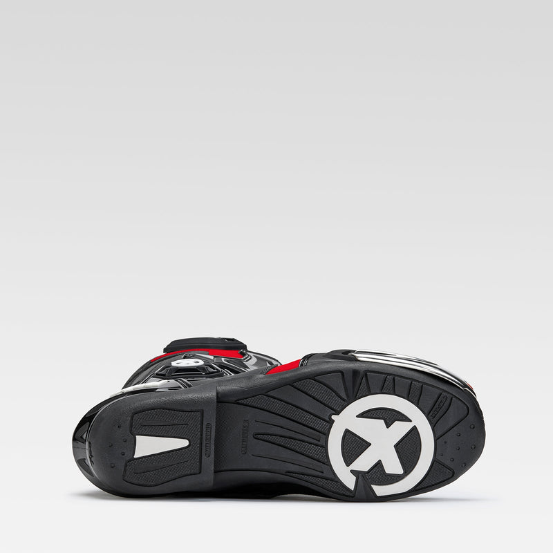 XPD XP6-S men's motorcycle boots in red and black