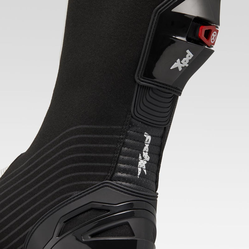 XPD XP9-R AIR perforated racing motorcycle boot in white and black, men's