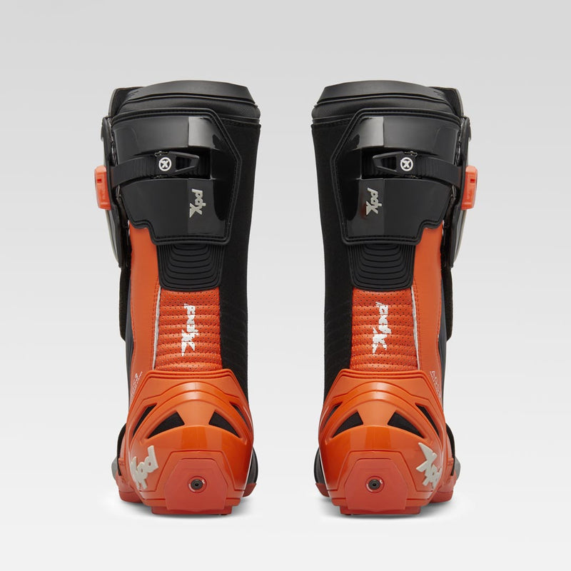 XPD XP9-R men's motorcycle racing boots in orange and black