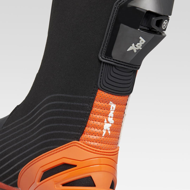 XPD XP9-R men's motorcycle racing boots in orange and black