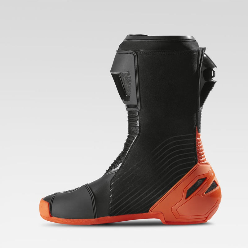 XPD XP9-R men's motorcycle racing boots in orange and black