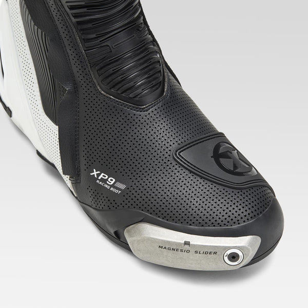 XPD XP9-S AIR perforated men's motorcycle boot in white and black