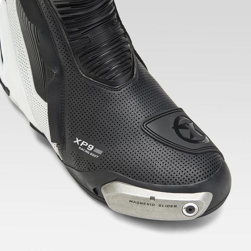 XPD XP9-S AIR perforated men's motorcycle boot in white and black