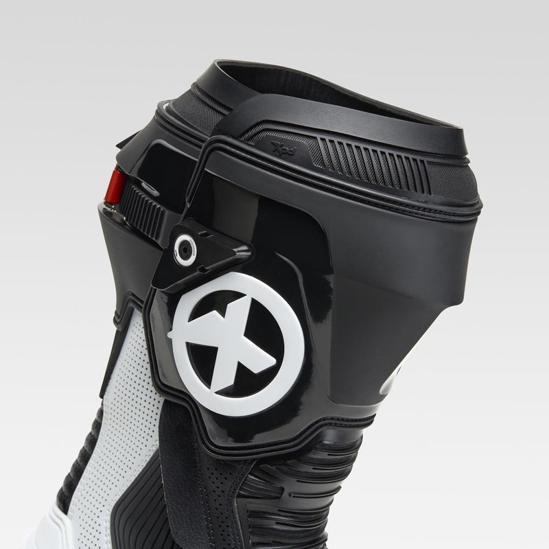 XPD XP9-S AIR perforated men's motorcycle boot in white and black
