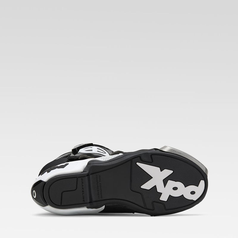 XPD XP9-S AIR perforated men's motorcycle boot in white and black