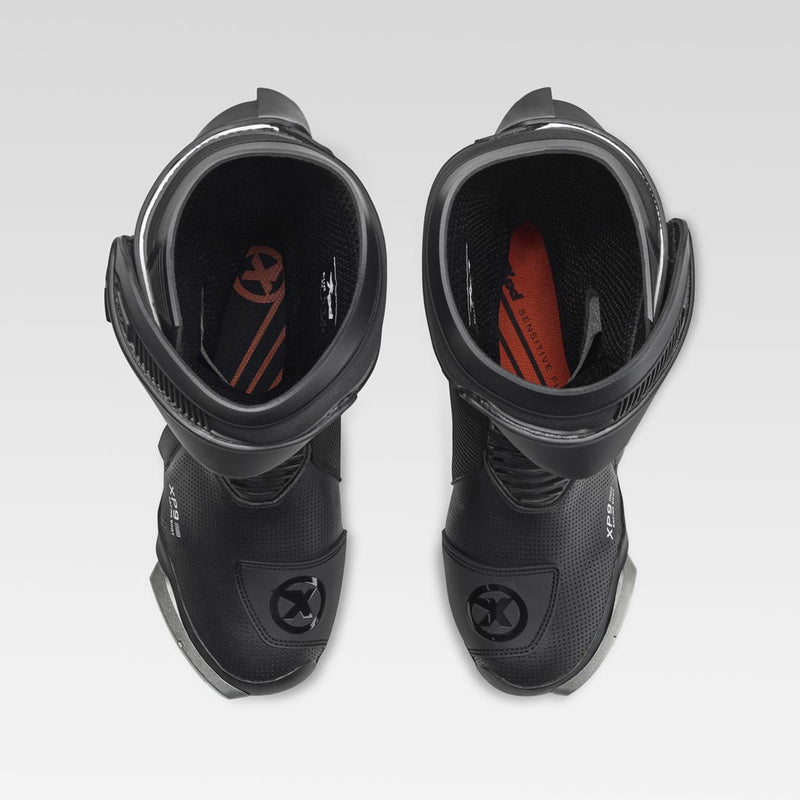 XPD XP9-S AIR perforated men's motorcycle boot in white and black
