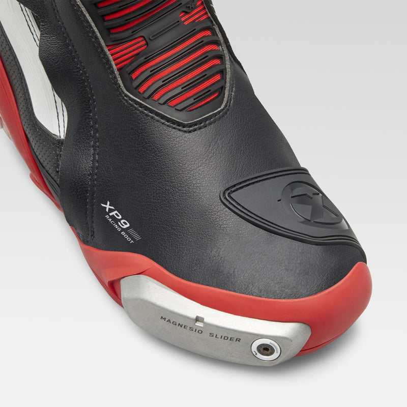 XPD XP9-S men's motorcycle boots in black and red