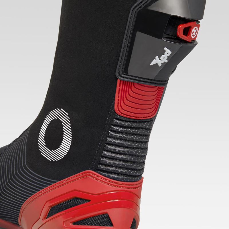 XPD XP9-S men's motorcycle boots in black and red