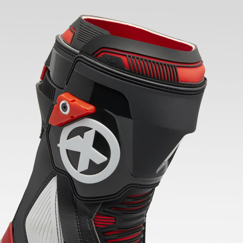 XPD XP9-S men's motorcycle boots in black and red