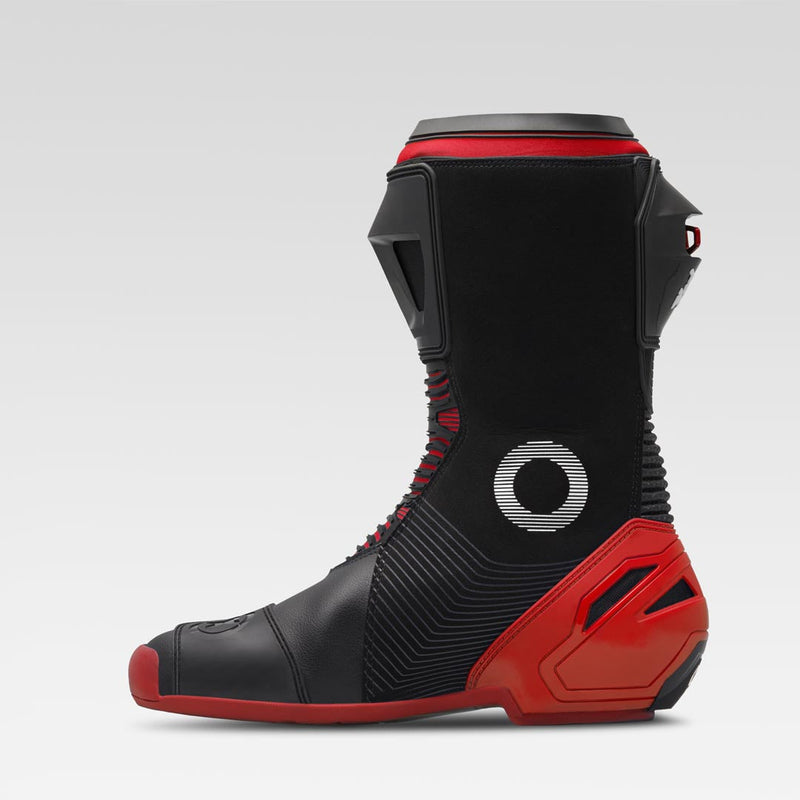 XPD XP9-S men's motorcycle boots in black and red