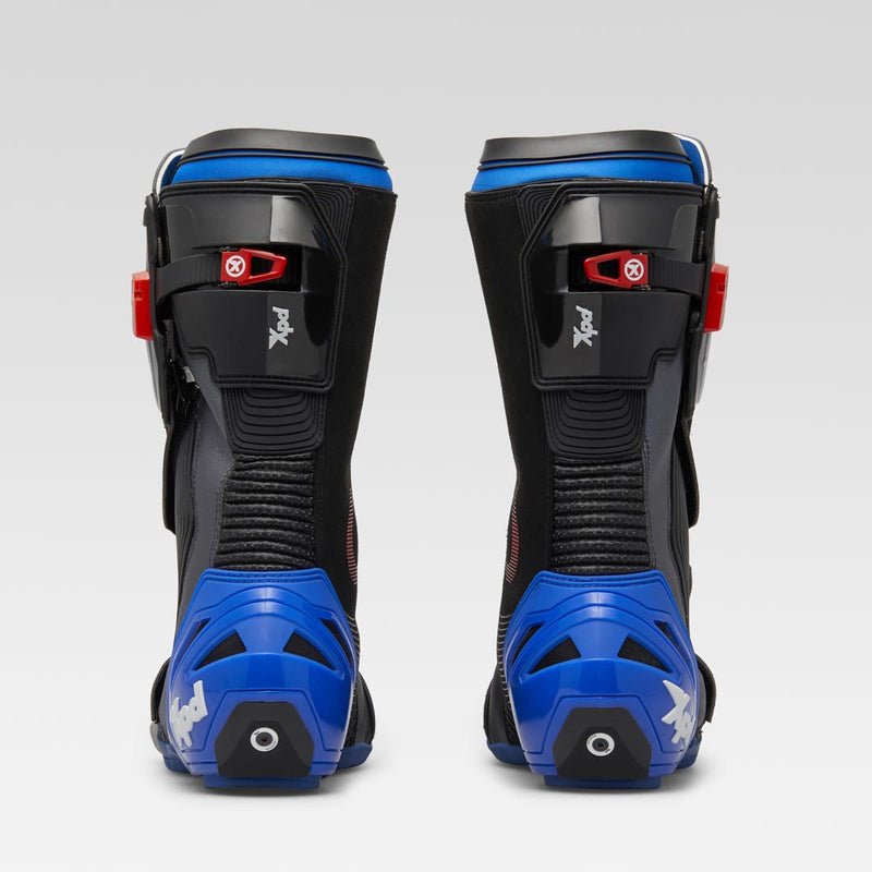 XPD XP9-S men's motorcycle racing boots in black and blue