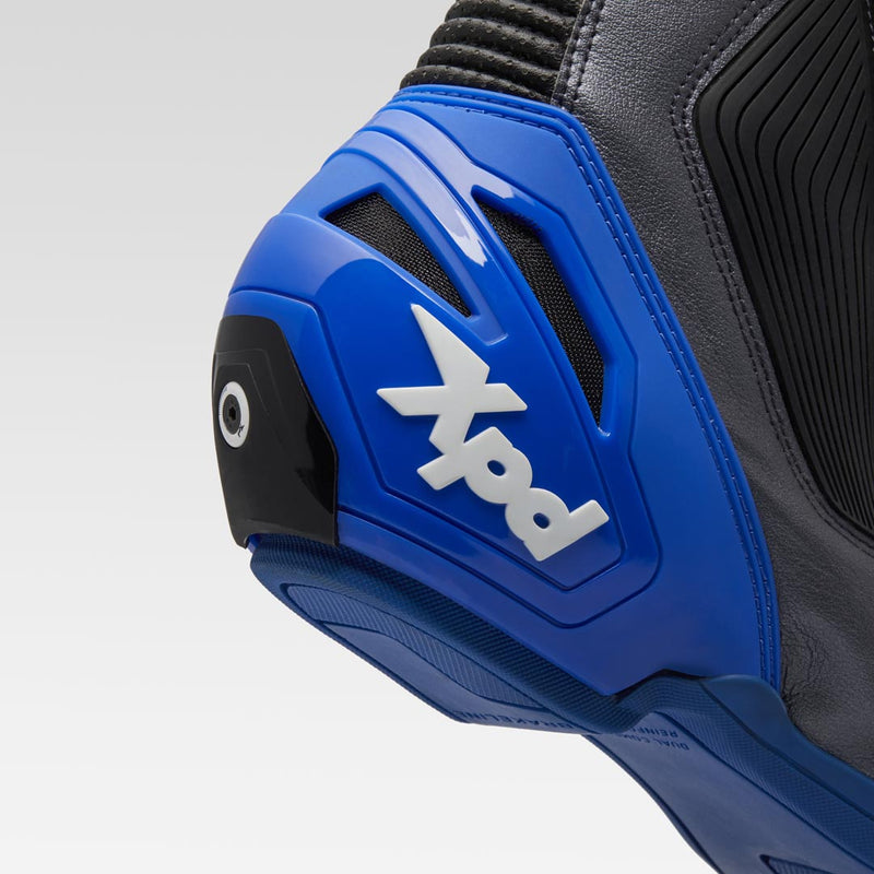 XPD XP9-S men's motorcycle racing boots in black and blue