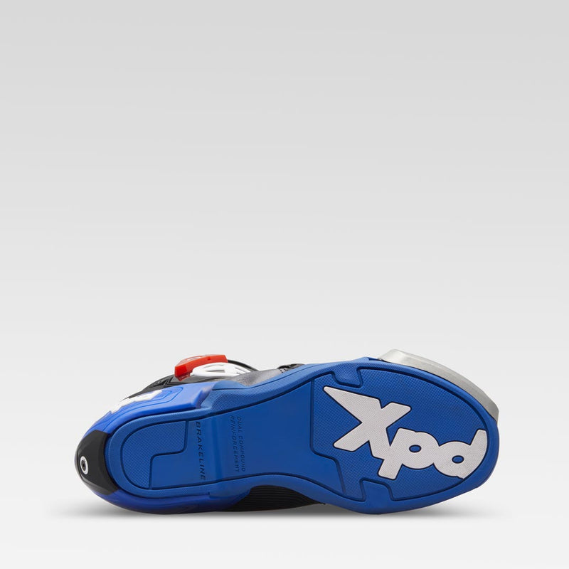 XPD XP9-S men's motorcycle racing boots in black and blue