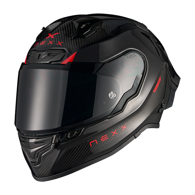 Nexx X.R3R Apex Carbon Schwarz full-face racing helmet, gloss black carbon finish