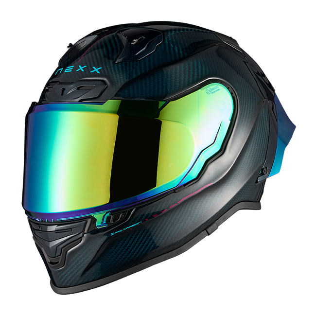 Nexx X.R3R Hadal Carbon Blue Turquoise full-face racing helmet