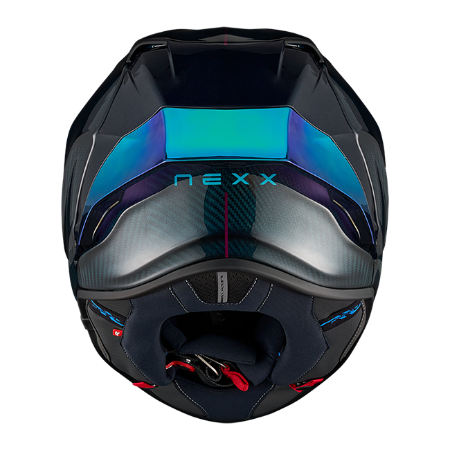 Nexx X.R3R Hadal Carbon Blue Turquoise full-face racing helmet