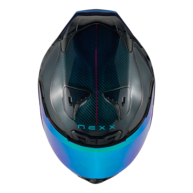 Nexx X.R3R Hadal Carbon Blue Turquoise full-face racing helmet