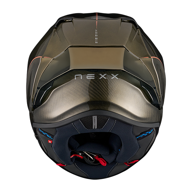 Nexx X.R3R Hagibis Carbon Gold full-face racing helmet, carbon and gold finish