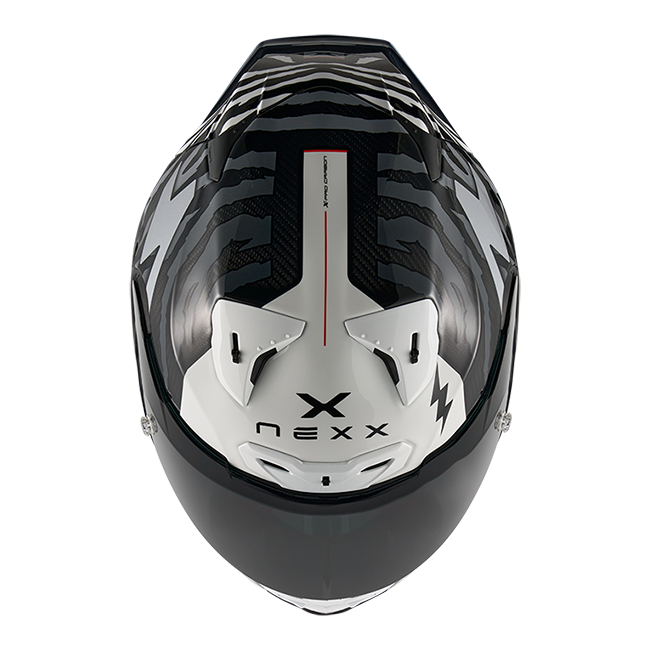 Nexx X.R3R Ziger Carbon full-face helmet in black grey colourway