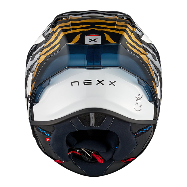 Nexx X.R3R Ziger full-face helmet in carbon grey gold finish