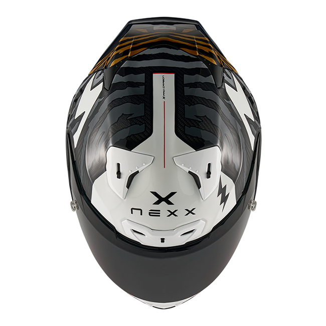 Nexx X.R3R Ziger full-face helmet in carbon grey gold finish