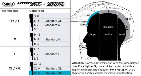Shoei Head Pad XL5 for Glamster 06 / Glamster / EX-ZERO