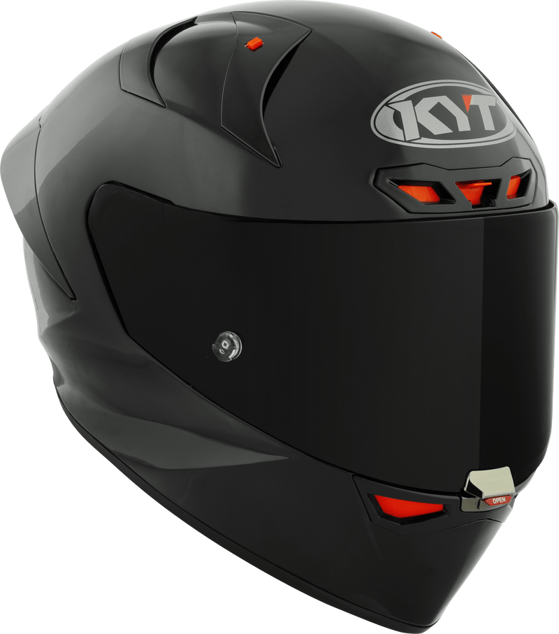 KYT KX-1 Race GP full-face helmet in plain matte black, SKU Y6KX00X6
