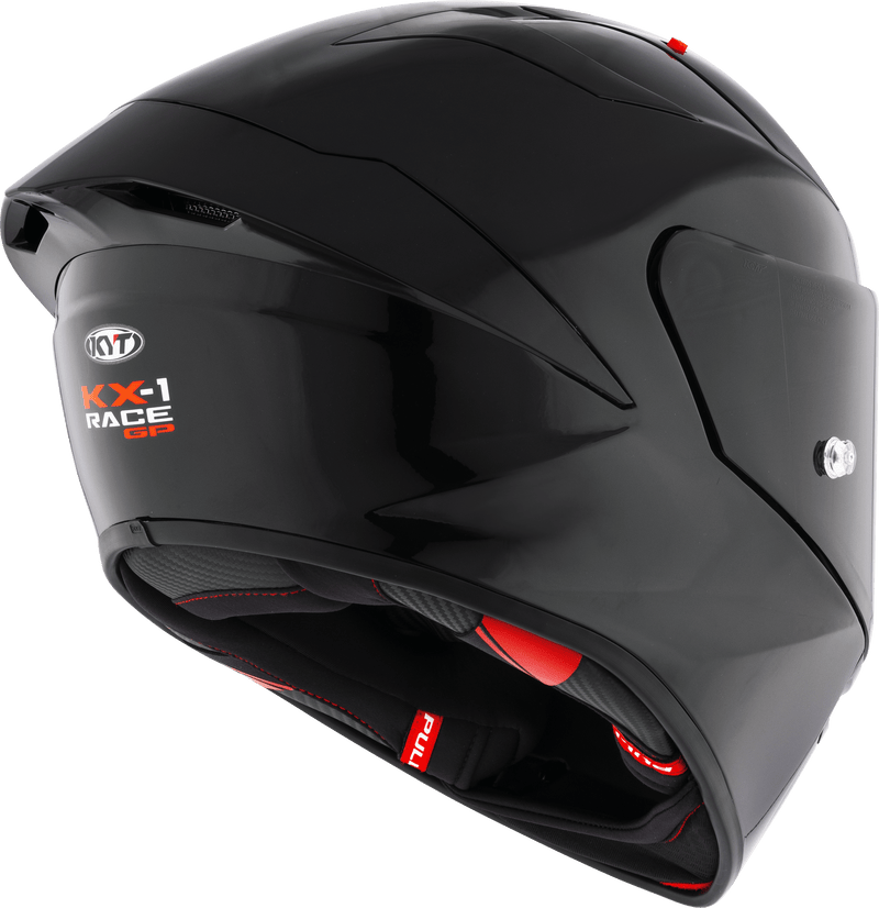 KYT KX-1 Race GP full-face helmet in plain matte black, SKU Y6KX00X6