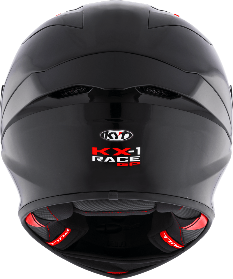 KYT KX-1 Race GP full-face helmet in plain matte black, SKU Y6KX00X6