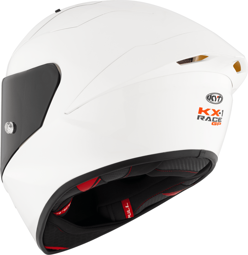 KYT KX-1 Race GP full-face helmet in plain gloss white, SKU Y6KXX0W3