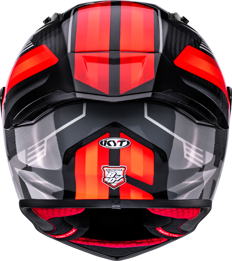 KYT R1R full-face racing helmet in Carbon Accelerator Red finish, SKU Y6R10003