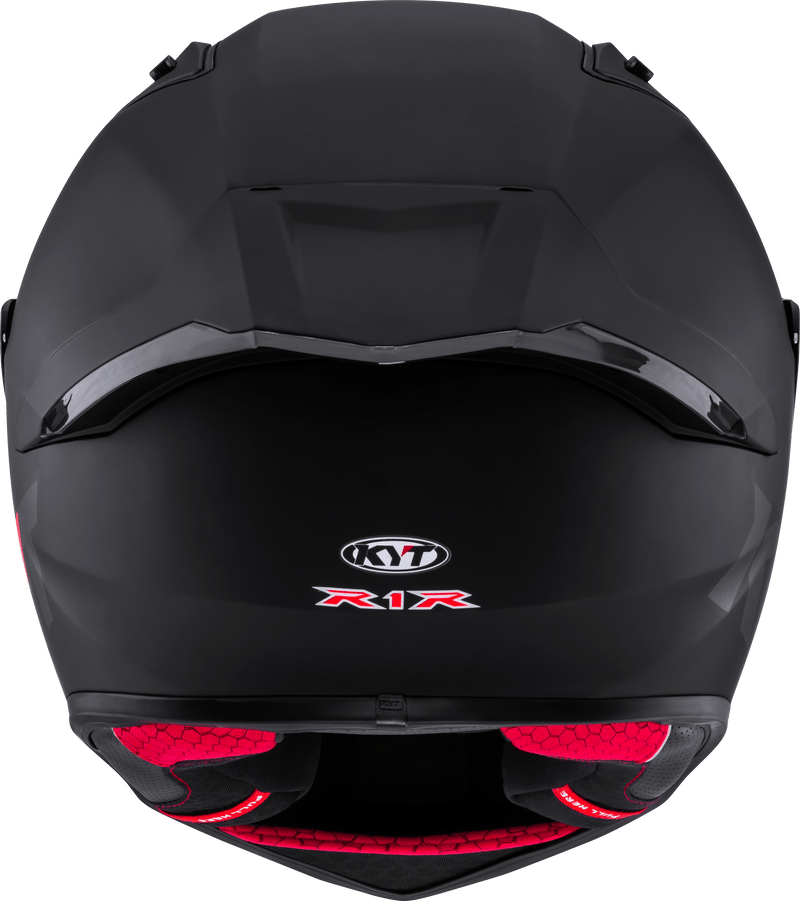 KYT R1R full-face racing helmet in plain matte black finish
