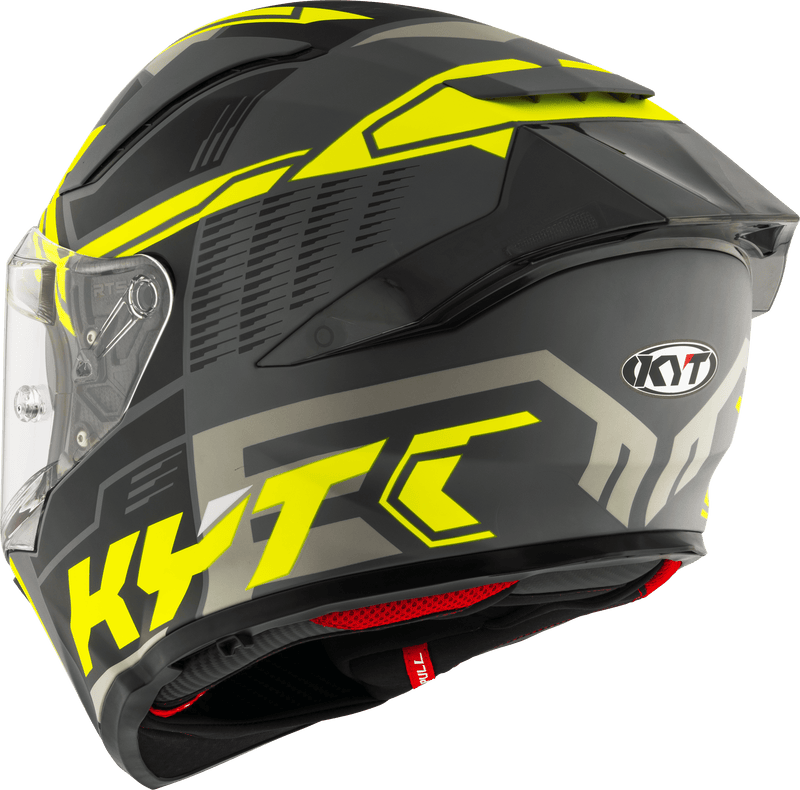 KYT R2R full-face helmet in Octane Matte Yellow graphic finish