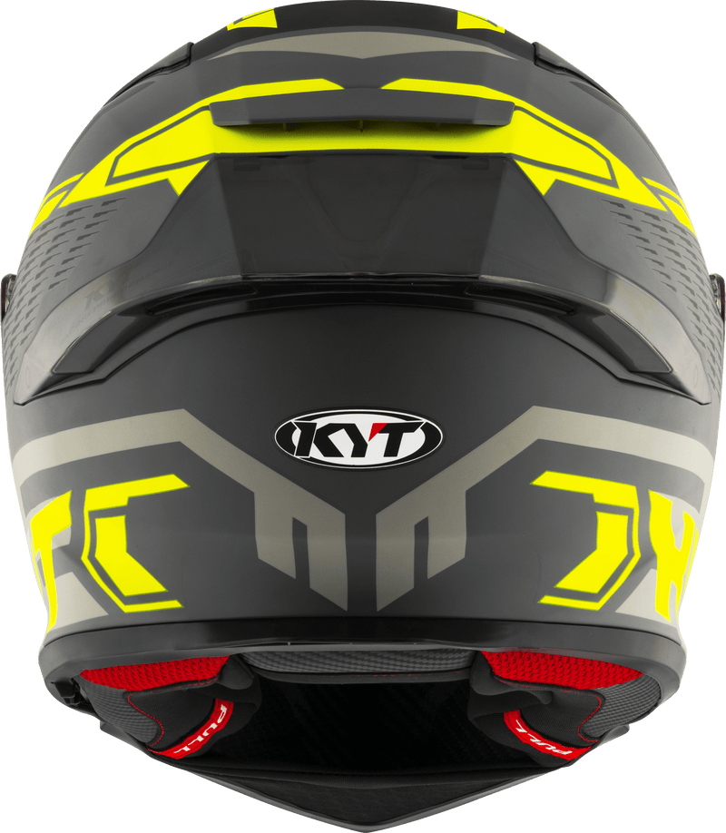 KYT R2R full-face helmet in Octane Matte Yellow graphic finish