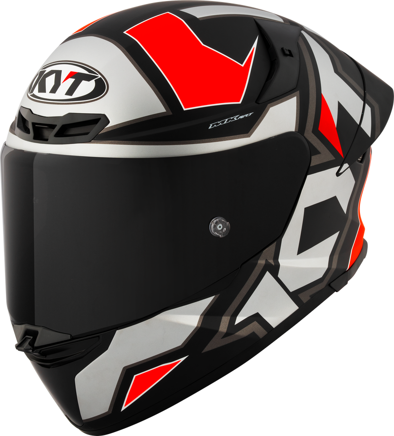 KYT TT-Revo full-face helmet in Electron Grey Red Matt finish, part Y6TR0006