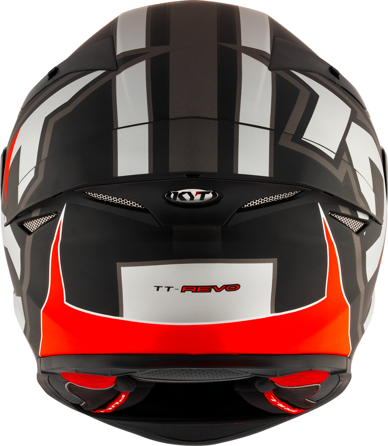 KYT TT-Revo full-face helmet in Electron Grey Red Matt finish, part Y6TR0006