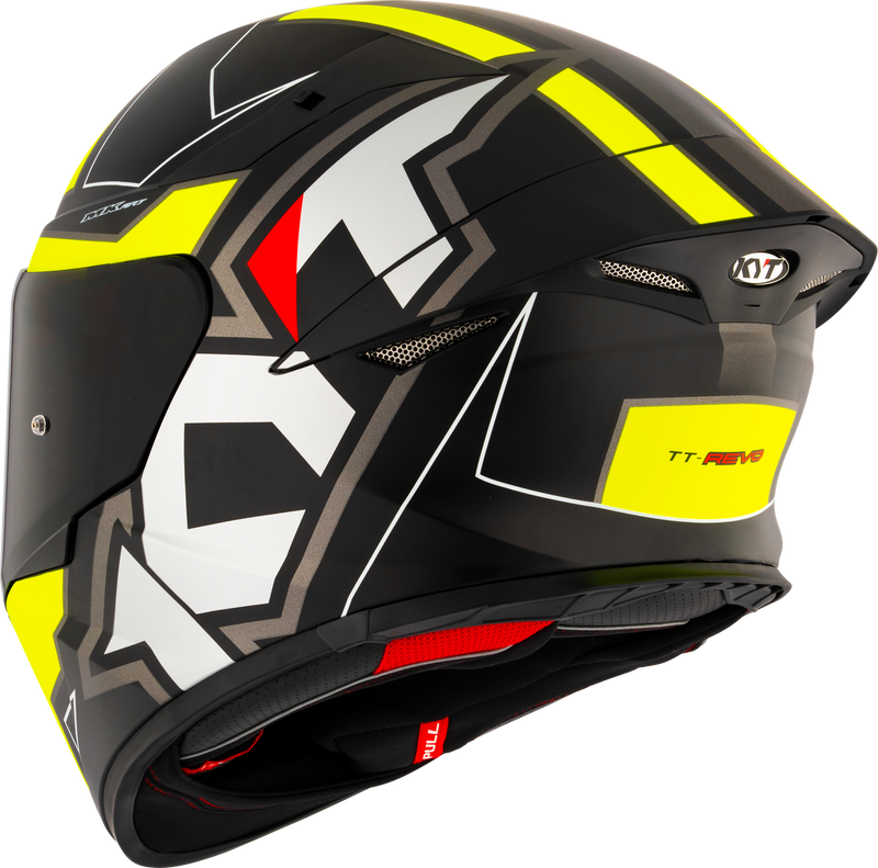 KYT TT-Revo full-face helmet Electron Black Yellow Matt Y6TR0007