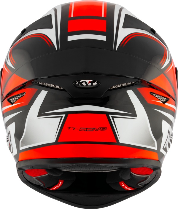 KYT TT-Revo full-face helmet in Tourist Red Fluo finish, part Y6TR0012