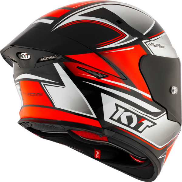 KYT TT-Revo full-face helmet in Tourist Red Fluo finish, part Y6TR0012