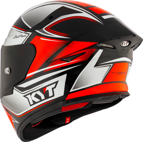 KYT TT-Revo full-face helmet in Tourist Red Fluo finish, part Y6TR0012