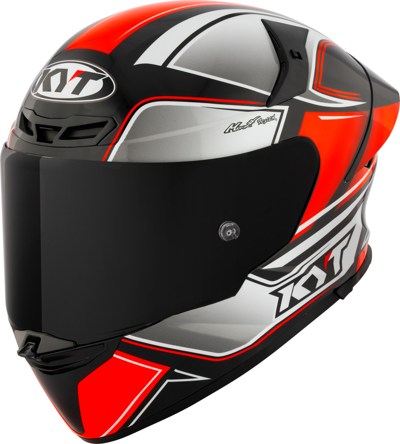 KYT TT-Revo full-face helmet in Tourist Red Fluo finish, part Y6TR0012