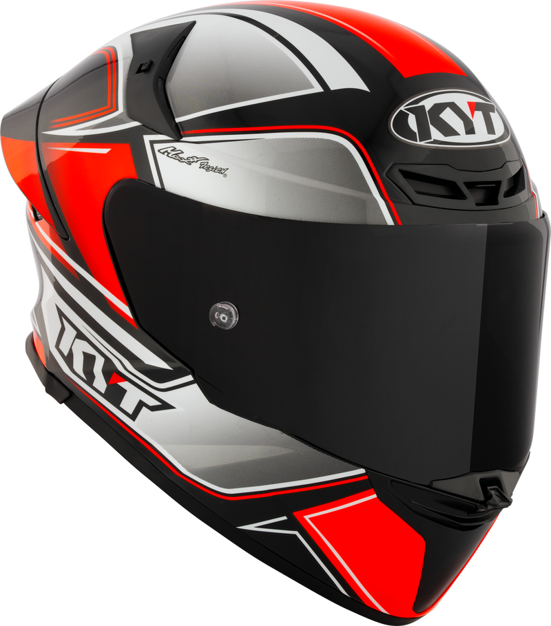 KYT TT-Revo full-face helmet in Tourist Red Fluo finish, part Y6TR0012