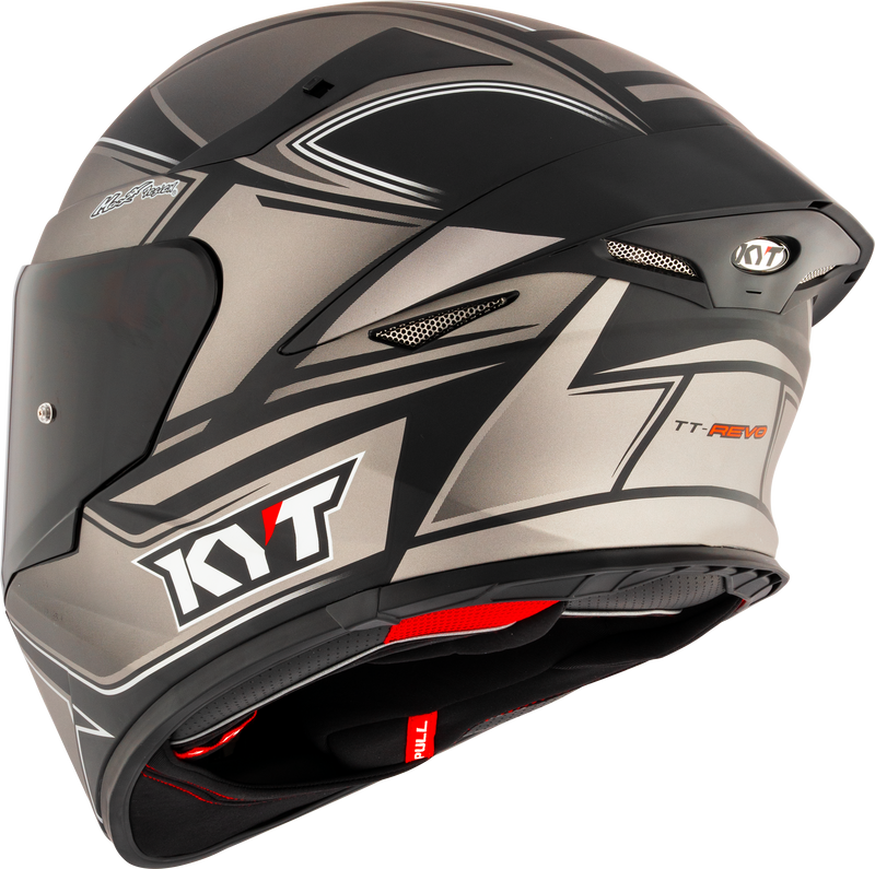 KYT TT-Revo full-face helmet in Tourist Matt Cool Grey finish