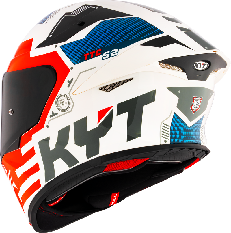 KYT TT-Revo full-face helmet in Fuselage Red — part Y6TR0020