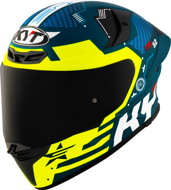 KYT TT-Revo full-face helmet in Fuselage Yellow Matt finish
